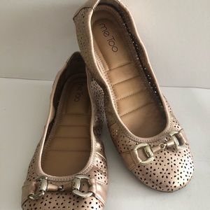 Me Too Rose Gold Ballet Flats with buckle 9